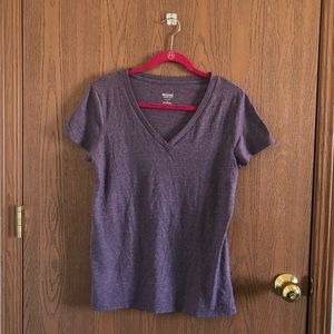 Mossimo Purple V-Neck T-shirt